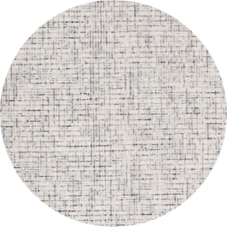 Safavieh 6 x 6 ft. Abstract Contemporary Hand Tufted Round Rug; Grey & Ivory ABT468J-6R